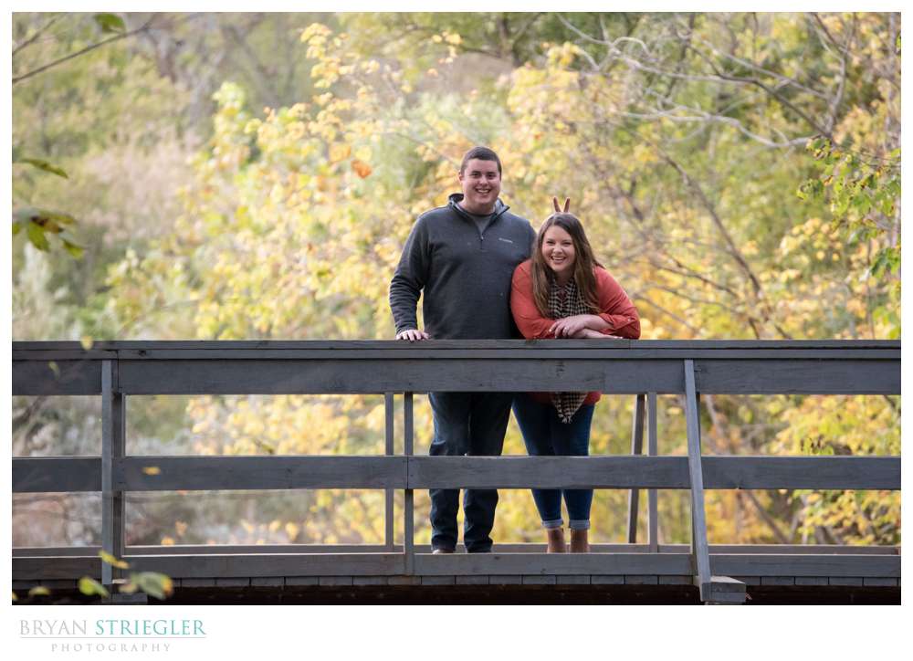 goofy engagement photo